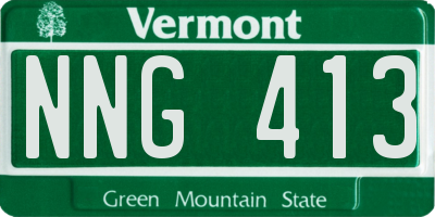 VT license plate NNG413