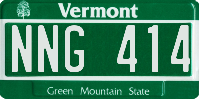 VT license plate NNG414