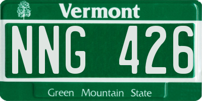 VT license plate NNG426