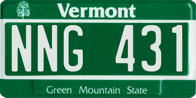 VT license plate NNG431