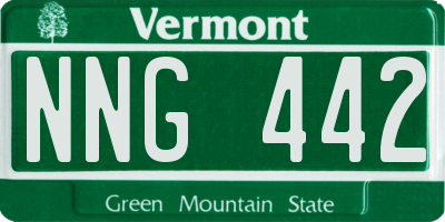 VT license plate NNG442