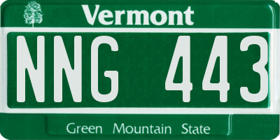 VT license plate NNG443
