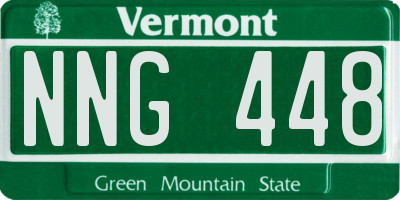 VT license plate NNG448