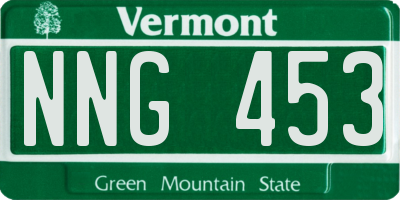 VT license plate NNG453