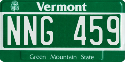 VT license plate NNG459