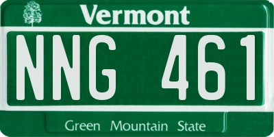 VT license plate NNG461