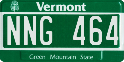 VT license plate NNG464