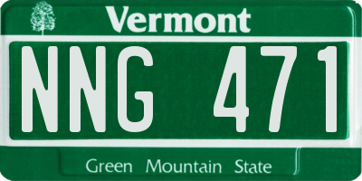 VT license plate NNG471