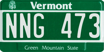 VT license plate NNG473