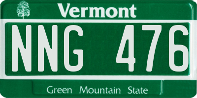 VT license plate NNG476