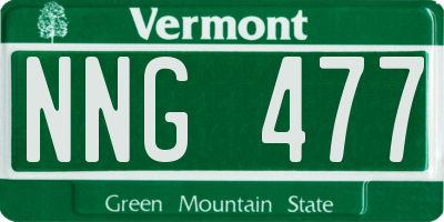 VT license plate NNG477