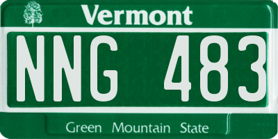 VT license plate NNG483