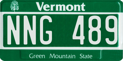 VT license plate NNG489