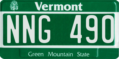 VT license plate NNG490