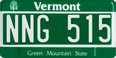 VT license plate NNG515