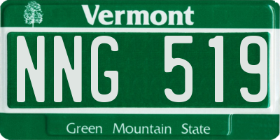 VT license plate NNG519