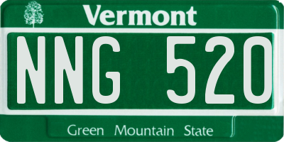 VT license plate NNG520