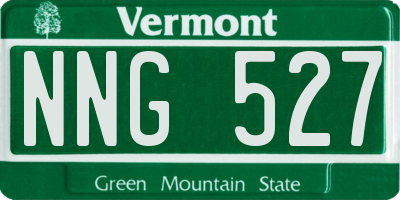 VT license plate NNG527