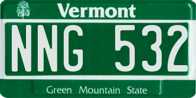 VT license plate NNG532