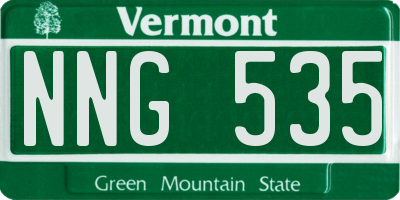 VT license plate NNG535