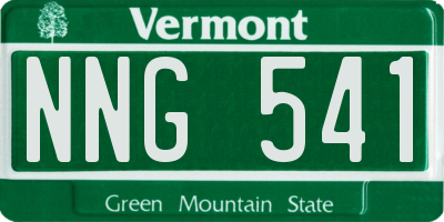 VT license plate NNG541