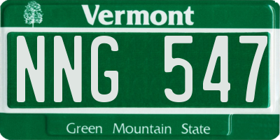 VT license plate NNG547