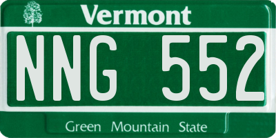 VT license plate NNG552