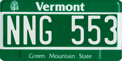 VT license plate NNG553
