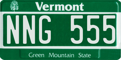 VT license plate NNG555