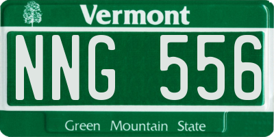 VT license plate NNG556