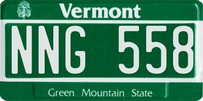VT license plate NNG558