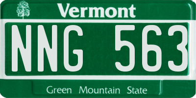 VT license plate NNG563