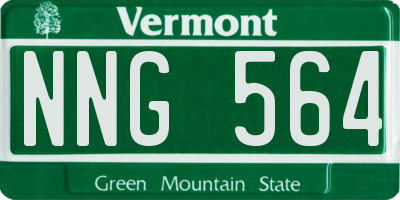 VT license plate NNG564
