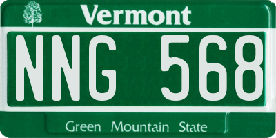 VT license plate NNG568