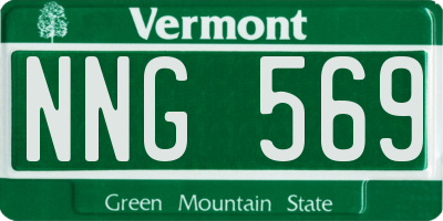 VT license plate NNG569