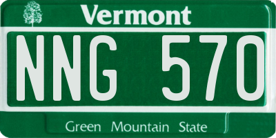 VT license plate NNG570