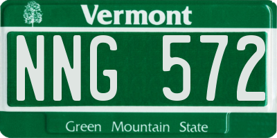 VT license plate NNG572