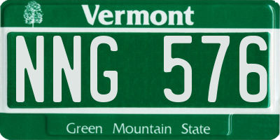 VT license plate NNG576