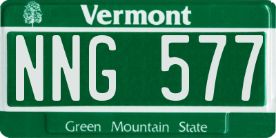 VT license plate NNG577