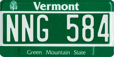VT license plate NNG584
