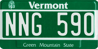 VT license plate NNG590