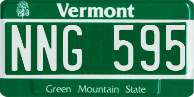 VT license plate NNG595