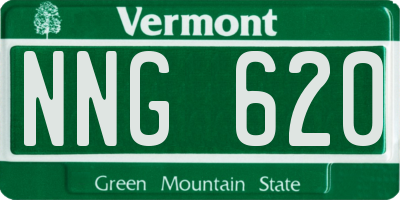 VT license plate NNG620