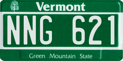 VT license plate NNG621