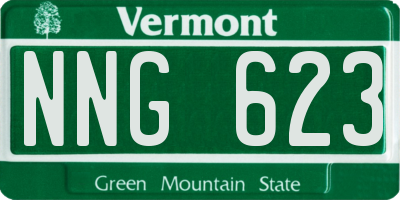 VT license plate NNG623