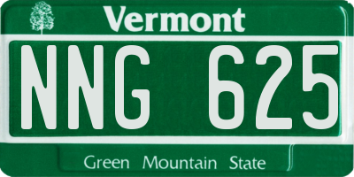 VT license plate NNG625