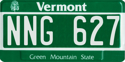 VT license plate NNG627