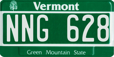 VT license plate NNG628