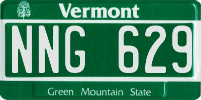 VT license plate NNG629
