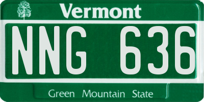 VT license plate NNG636